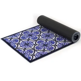 Primaflor Küchenläufer "LISSABON, Made in Belgium", blau, B:45cm H:5mm L:145cm, Polyamid, PRIMAFLOR-IDEEN IN TEXTIL, Teppiche, Motiv Ornamente, Fliesen Design, rutschhemmend, waschbar, Küche