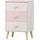 [en.casa] Nachtschrank Sandnes 62 x 38 x 30 cm Weiß/Rosa