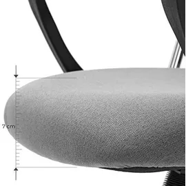 Songmics Bürostuhl, ergonomischer Schreibtischstuhl, Drehstuhl, gepolsterter Sitz, höhenverstellbar und neigbar, bis 120 kg belastbar, grau Stoff, mit Kopfstütze,