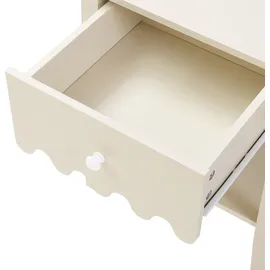 [en.casa] Nachtschrank Luspoo 50 x 40 x 40 cm Cremeweiß