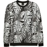 Madeleine Sweatshirt mit Blätterprint Schwarz 34