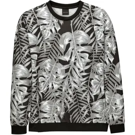 Madeleine Sweatshirt mit Blätterprint Schwarz 34