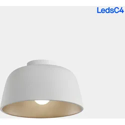 LEDS C4 Design Deckenleuchte MISO, IP20, Ø 28.5 cm, E27, Stahl, weiß / innen gold LEDS-15-8330-14-DL