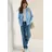 Cecil Langarm Jacke mit Kapuze und Taschen - Blau
