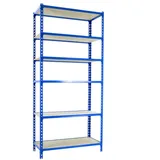 Proregal Schwerlastregal Giant Muli HxBxT 250 x 100 x 30 cm 6 Fachböden Fachlast 150 kg Blau