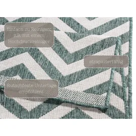 Northrugs Palma Wendeteppich 80 x 150 cm grün