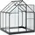 vidaXL Gewächshaus verzinkt Grau Blankglas 183,5 cm 3,38 m2