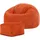 I.C.O.N. Icon Kingston Sitzsack mit Hocker Cord, Orange, Sitzsack Erwachsene mit Füllung, Bean Bag, Cord Sessel, Lounge Sessel, Lounge Stuhl, Schlafzimmer, Wohnzimmer, Wohnzimmer Möbel