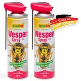 inseko Wespenspray mit Sprührohr 500ml - Profi Wespen-Abwehr Spray mit Sofortwirkung - Gegen Wespen & Wespennester - Schutz für Haus, Garten & Terrasse (PT19) (1000ml)