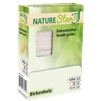 NATUREStar Zahnstocher in Spenderbox Birkenholz 10 g