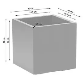 Euro3Plast Kebe 39,5 x 39,5 x 39,5 cm Weiß