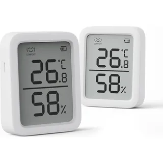 SwitchBot Thermometer Hygrometer Thermometer Hygrometer Digital Temperatur Feuchtigkeit Sensor mit APP & Datenspeicherung, Taupunkt/VPD/Absolute Feuchtigkeitssensor