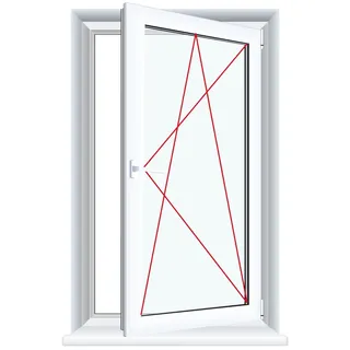 Kunststofffenster Badfenster Ornament Delta Weiss