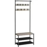 VASAGLE Garderobenständer HSR411B02 Greige-Schwarz