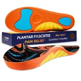 Footmaster Orthopädische Einlegesohlen für Plantarfasziitis – Fußgewölbestütze für Plattfüße – Linderung von Fußschmerzen – Fersensporn Einlagen für Damen und Herren - EU(38-39)250MM