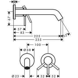 Hansgrohe Tecturis S Waschtischmischer Chrom