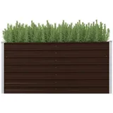 vidaXL Garten-Hochbeet Braun 160 x 40 x 77 cm Verzinkter Stahl