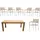 ACAMP Skye Garten-Essgruppe 7-tlg. Tisch Old Java 180 x 90 cm beige/silber