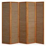 Homestyle4u Paravent Raumteiler 3 4 5 oder 6 teilig Holz Bambus Trennwand Sichtschutz Braun