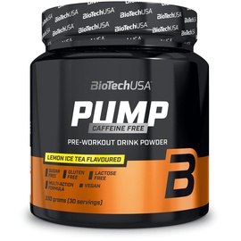 BIOTECH Pump Caffein Free Pre-Workout | Zitronen-Eistee 330 g,