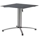 Sieger Klapptisch 80x80x73 cm Stahl/Polytec® Dunkelgrau