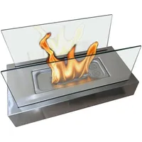 Purline - Ethanol-Tischkamin mit zwei gehärteten Glasschirmen