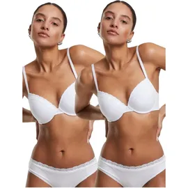 URBAN CLASSICS Padded Bra in white+white | Gr.: 80D
