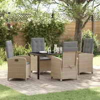 vidaXL Garten Essgruppe 5-tlg. Beige