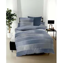 KAEPPEL Timeless Feinbiber blau 155 x 220 cm + 80 x 80 cm