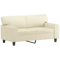 vidaXL 2-Sitzer-Sofa Creme 120 cm Kunstleder