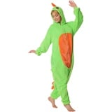 corimori 1852 Byte der Dinosaurier Damen Herren Onesie Jumpsuit Anzug Einteiler Kostüm Verkleidung Gr. 160-170cm, Grün