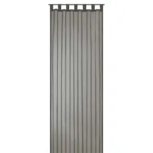 ELBERSDRUCKE Gardine Schlaufenschal Feel Good Uni 07 grau transparent 255 x 140 cm Vorhang mit Schlaufen für Wohnzimmer Schlafzimmer Flur