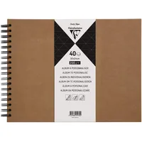 Clairefontaine 95430C Heft mit Kraftpapier zum Individualisieren (32 x 24 cm, 40 Blätter Braun