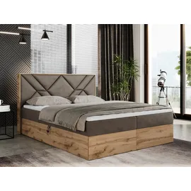 MKS Boxbett, GUNAR - 120/200 Braun Velvet - H3,