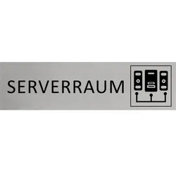 CombiCraft Aluminium Türschild Serverraum 165x45mm