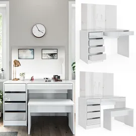 Vicco Schminktisch Sherry Weiß, mit Bank