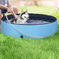 Yaheetech Hundepool, Doggy Pool, Katzenpool, Faltbares Pool, Hundebadewanne PVC-rutschfest 120X30 cm