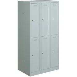 Bisley Primary Lockers, 2 Abteile, je 2 Fächer, Farbe lichtgrau