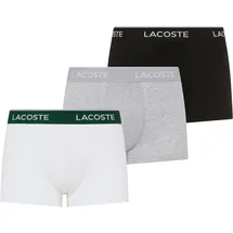 Lacoste Boxershorts Casual Cotton Stretch Schwarz/Grau/Weiß M 3er Pack