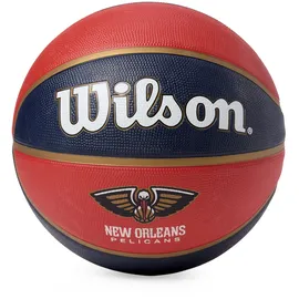 Wilson Basketball NBA Team Tribute, NEW Orleans Pelicans, Outdoor, Gummi, Größe: 7