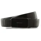 Pierre Cardin Ledergürtel mit Pinschließe, Metallic Black, 90