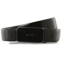 Pierre Cardin Ledergürtel mit Pinschließe, Metallic Black, 90