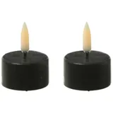 uYuni LED Teelichter Thea Uyuni Timer dimmbar mit Batterie 400 Std. D: 4cm - H: 5,3cm - - inkl. Batterien - schwarz - 2e...
