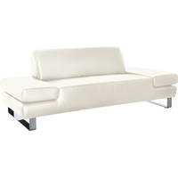 2-Sitzer W.SCHILLIG "taboo Designsofa mit hohem Sitzkomfort, Breite 202cm, Sitztiefe 69cm", weiß (weiß z59), B:202cm H:76cm T:101cm, Flachgewebe S22 (100% Polyester);Stoff S37 (100% Polyester): Luxus-Microfaser in Lederoptik;Longlife Xtra-Leder Z59: Glattleder mit modischer Prägung. Hautstärke 0, 9 - 1, 1 mm;Longlife Xtra-Leder Z69: Das feinnarbige, gedeckte Softleder Z69 besticht durch seine außergewöhnliche Weichheit im trendigen »Vintage-Look«, Hautstärke 0, 9 - 1, 1 mm, Sofas, mit Übertiefe, inklusive