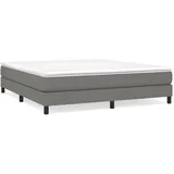 vidaXL Boxspringbett Dunkelgrau 160x200 cm Stoff1397992
