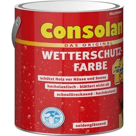 Consolan Wetterschutz-Farbe 2,5 l braun seidenglänzend