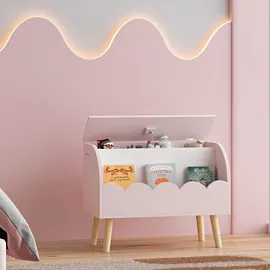 [en.casa] Spielzeugkiste Vestnes 60x30x44 cm Cotton Candy/Weiß