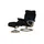 Stressless Relaxsessel mit Hocker Leder 78 x 111 x 76 cm Schwarz
