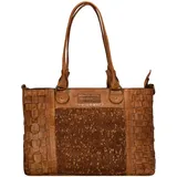 GREENLAND Nature Femi & Nine Schultertasche Leder 42 cm braun