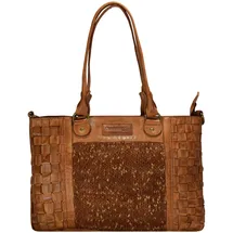 GREENLAND Nature Femi & Nine Schultertasche Leder 42 cm braun